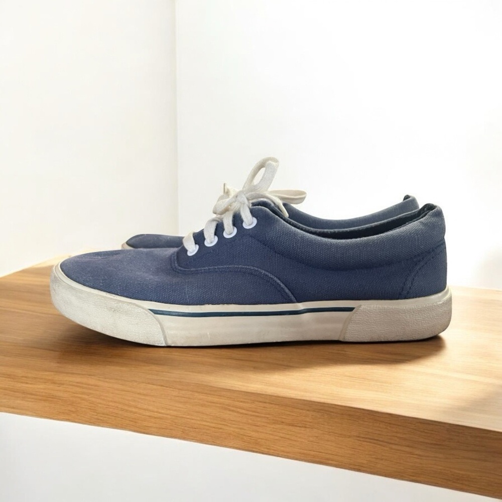 Coolmax Women's Sneakers Navy Lace Up Dream Foam Memory Size 9 Blue / white